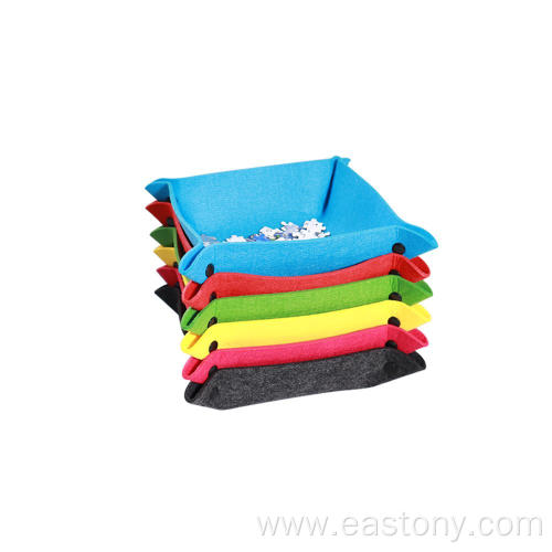 Portable Folding Tray felt basket storage